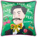 Green - Front - Furn Gustave Illustration Cushion Cover