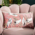 Blush - Side - Wylder Oriental Crane Cushion Cover
