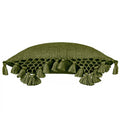 Khaki - Back - Yard Anko Tassel Macramé Cushion Cover