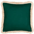 Green - Back - Paoletti Oromo Fringe Cushion Cover