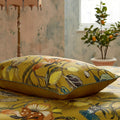 Ochre - Back - EW by Edinburgh Weavers Morton Sateen Floral Housewife Pillowcase (Pack of 2)