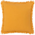 Mustard - Back - Furn Gracie Fringed Velvet Cushion Cover