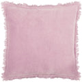 Lilac - Front - Furn Gracie Fringed Velvet Cushion Cover