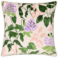 Peach-Vine Green - Front - Wylder Piped Velvet Passion Flower Cushion Cover