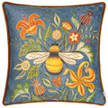 Petrol - Front - Evans Lichfield Hawthorn Chenille Bee Cushion Cover