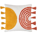 Brick-Ochre - Front - Heya Home Archow Tassel Tufted Cushion Cover
