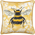 Yellow - Front - Wylder Manor Piped Velvet Bee Cushion Cover