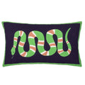 Lime - Front - Furn Embroidered Snake Cushion Cover