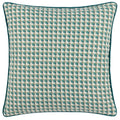 Teal - Front - Furn Marttel Jacquard Geometric Cushion Cover