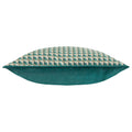 Teal - Side - Furn Marttel Jacquard Geometric Cushion Cover