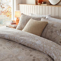 Greige - Back - Furn Nook Brushed Cotton Animals Duvet Cover Set