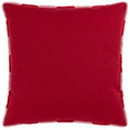 Red - Back - Yard Yarrow Faux Mohair Checked Cushion Cover