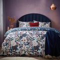 Dusky Blue - Lifestyle - Furn Midnight Reversible Panther Duvet Cover Set