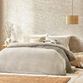 Greige - Pack Shot - Yard Bouclé Textured Duvet Cover Set