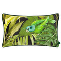 Black-Green - Front - Wylder Psitta Velvet Cushion Cover