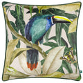 Green - Front - Wylder Rampha Velvet Piped Cushion Cover