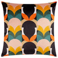 Peach-Black - Front - Heya Home Raeya Art Deco Cushion Cover