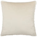 Ecru - Back - Paoletti Sonnet Faux Fur Cut Cushion Cover