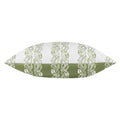 Olive - Side - Paoletti Kalindi Stripe Outdoor Cushion Cover