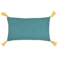 Multicoloured-Gold - Back - Wylder Traloa Tassel Floral Cushion Cover