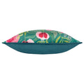 Teal - Side - Wylder House Of Bloom Piped Poppy Cushion Cover