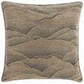 Taupe - Front - Paoletti Stratus Piping Detail Jacquard Cushion Cover