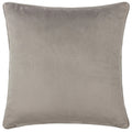 Taupe - Back - Paoletti Stratus Piping Detail Jacquard Cushion Cover