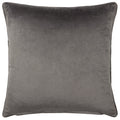 Charcoal - Back - Paoletti Stratus Piping Detail Jacquard Cushion Cover