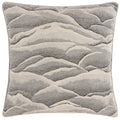 Grey - Front - Paoletti Stratus Piping Detail Jacquard Cushion Cover