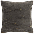 Charcoal - Front - Paoletti Stratus Piping Detail Jacquard Cushion Cover