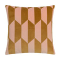 Pink-Ochre - Front - Furn Kalho Velvet Cushion Cover