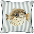 Multicoloured - Front - Evans Lichfield Salcombe Piped Pufferfish Cushion Cover