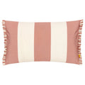 Pink - Front - Furn Araya Velvet Striped Cushion Cover