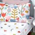 Multicoloured - Front - Little Furn Little Nature Floral Fitted Sheet