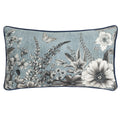 Petrol - Front - Wylder Harlington Gardenia Piped Floral Cushion Cover