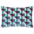 Magenta-Blue - Front - Paoletti Keela Geometric Cushion Cover