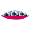 Magenta-Blue - Side - Paoletti Keela Geometric Cushion Cover