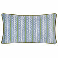 French Blue - Front - Wylder Albera Piped Velvet Cushion Cover