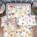 Multicoloured - Side - Little Furn Little Nature Floral Duvet Cover Set