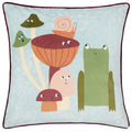 Sky Blue - Front - Little Furn Funguys Friends Piped Velvet Cushion Cover