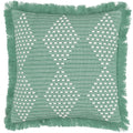 Green - Front - Furn Woven Cushion Cover