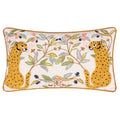 Multicoloured - Front - Wylder Mirrored Embroidered Cheetah Cushion Cover