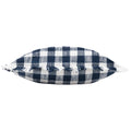 Navy - Back - Yard Barton Fringed Checked Cushion Cover