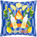 Blue - Front - Furn Limoncello Abstract Outdoor Cushion Cover