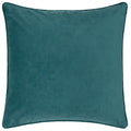 Teal - Back - Furn Taormina Piped Floral Cushion Cover