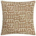 Toffee-Nougat - Front - Hoem Samos Jacquard Woven Cushion Cover