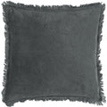 Slate - Front - Yard Jaye Velvet Fringe Cushion Cover