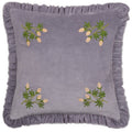 Lilac - Front - Furn Hettie Velvet Embroidered Cushion Cover