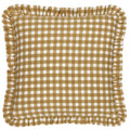 Gold - Back - Furn Maude Reversible Gingham Cushion Cover