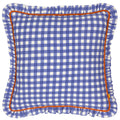 Blue - Front - Furn Maude Reversible Gingham Cushion Cover